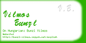 vilmos bunzl business card